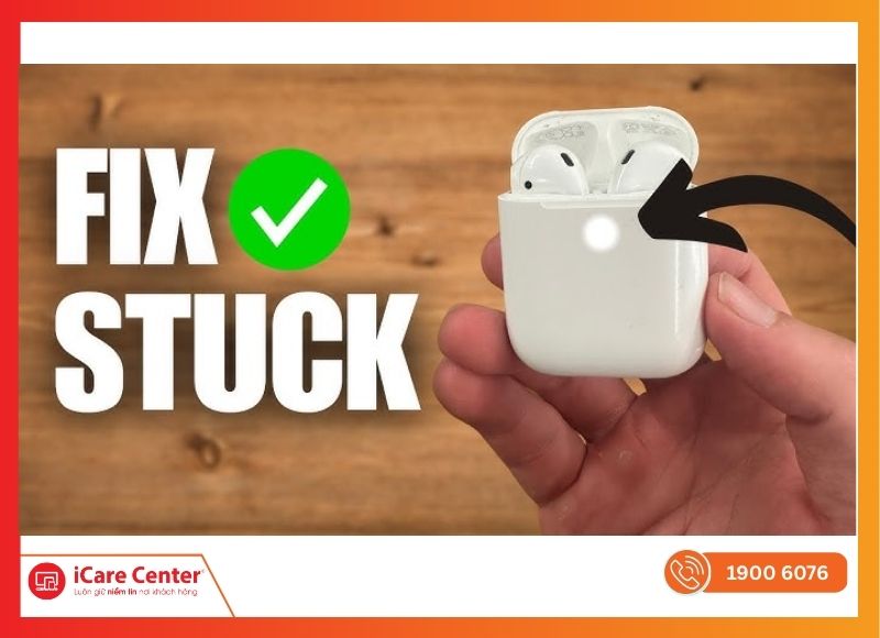 Nút pairing AirPods Pro bị kẹt cứng cần thay vỏ tại iCare Center