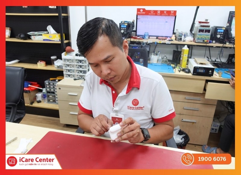Quy trình dịch vụ thay pin cho AirPods chính hãng tại iCare Center