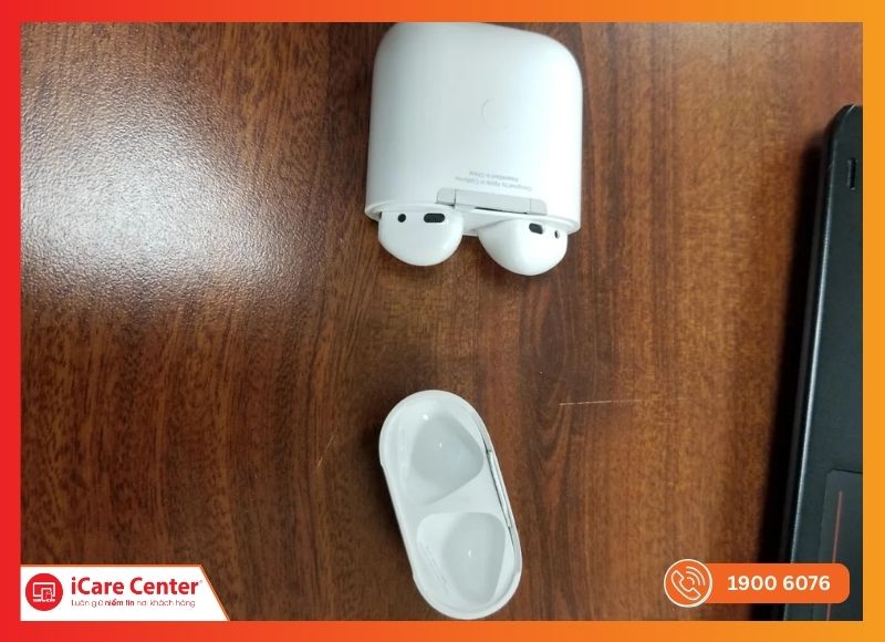 Hộp sạc AirPods 2 bị mất nguồn do vỏ hư hoặc biến dạng