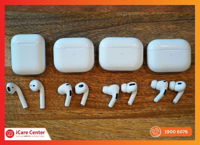 Các dòng AirPods được hỗ trợ thay vỏ hộp