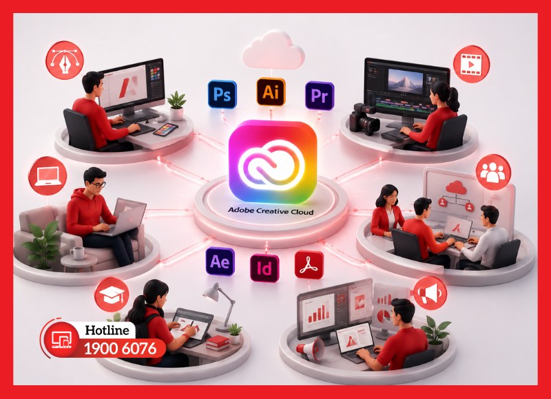 Adobe Creative Cloud đáp ứng đa dạng nhu cầu sử dụng chuyên nghiệp