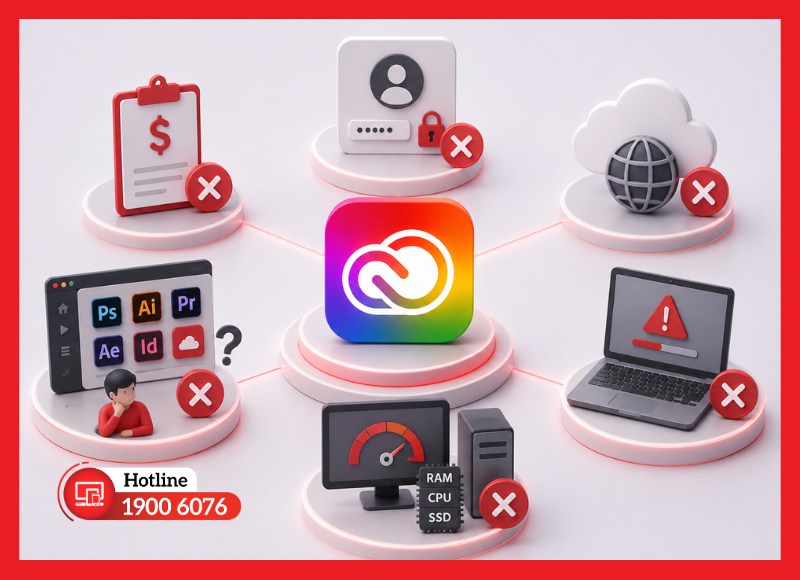 Nhược điểm Adobe Creative Cloud