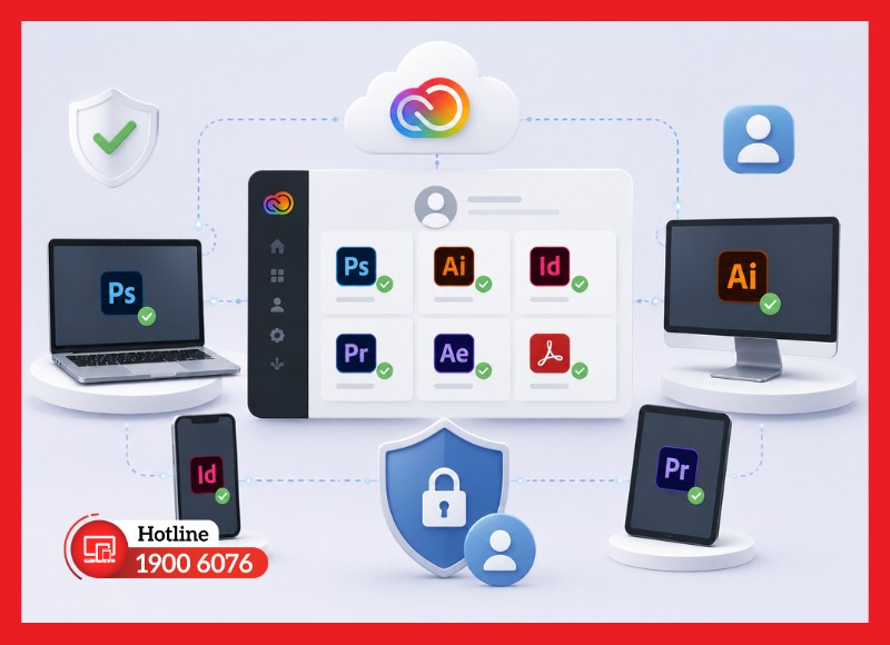 Adobe Creative Cloud quản lý bản quyền tập trung cho toàn bộ phần mềm Adobe