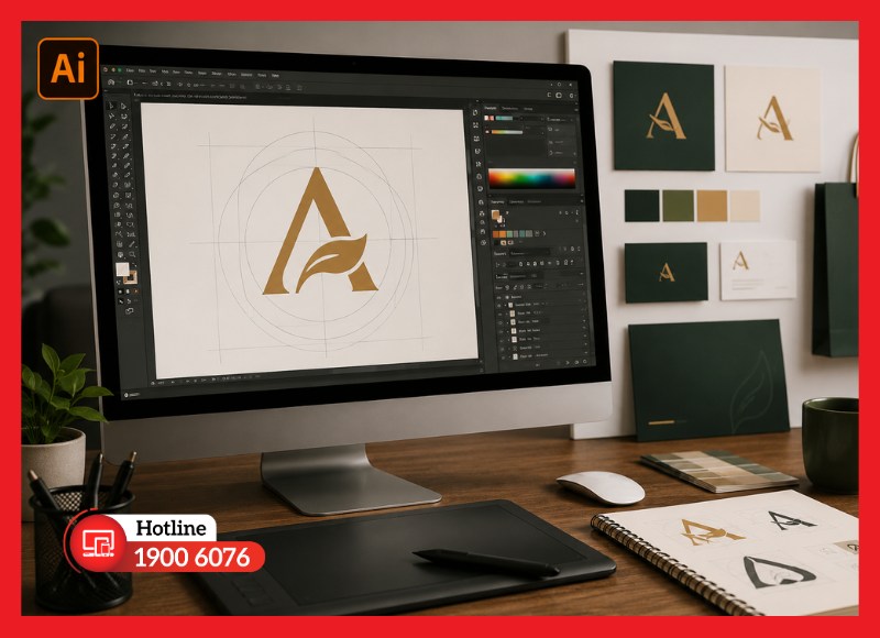 Dùng Adobe Illustrator thiết kế logo và bộ nhận diện thương hiệu