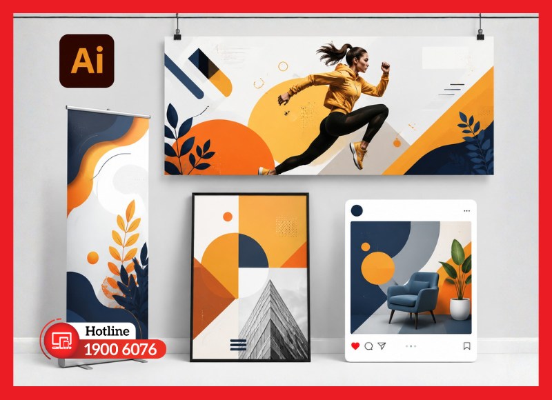 Dùng Adobe Illustrator thiết kế banner, poster và ấn phẩm quảng cáo