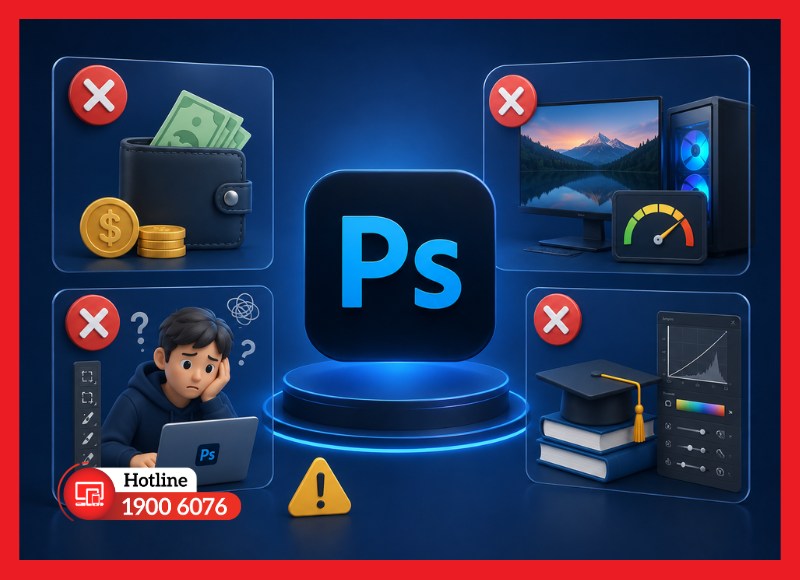 Nhược điểm Adobe Photoshop