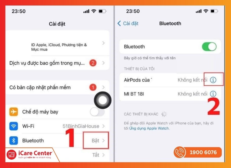 Reset AirPods giúp khắc phục tình trạng AirPods rè