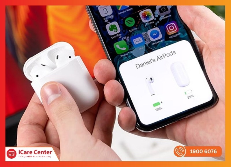 Kiểm tra tình trạng pin AirPods