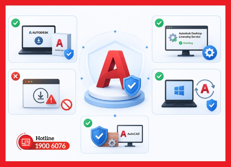 Những lưu ý giúp hạn chế lỗi bản quyền AutoCAD