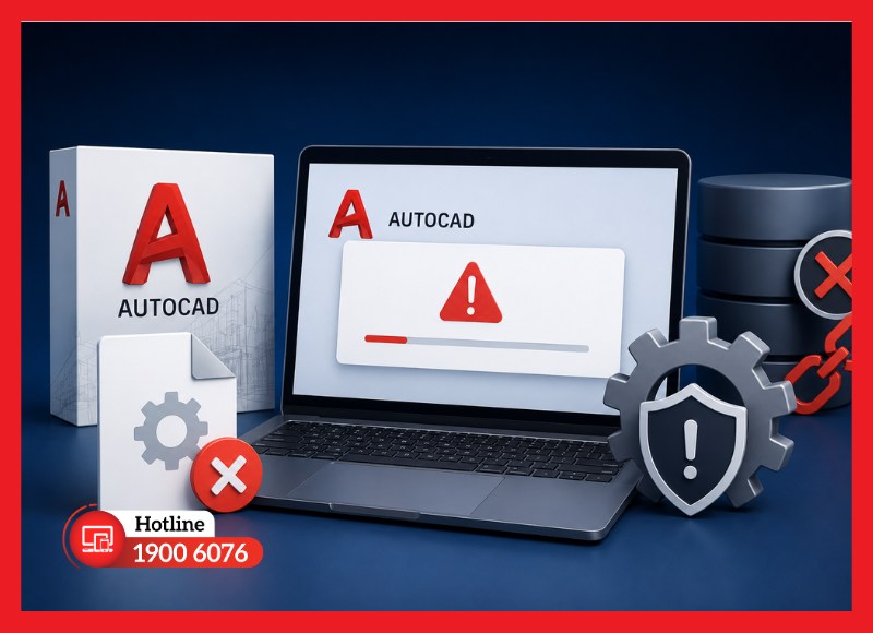 File cài đặt AutoCAD hoặc hệ thống cấp phép bị hỏng