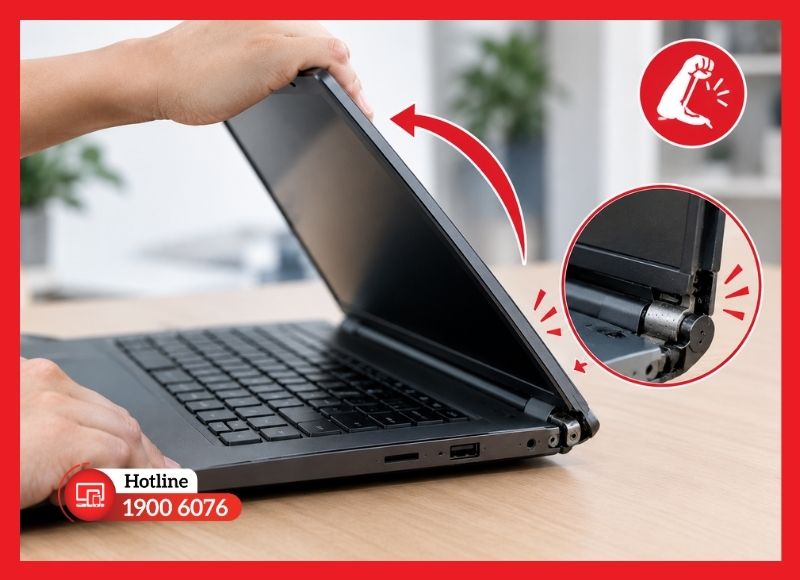 Bản lề laptop bị cứng
