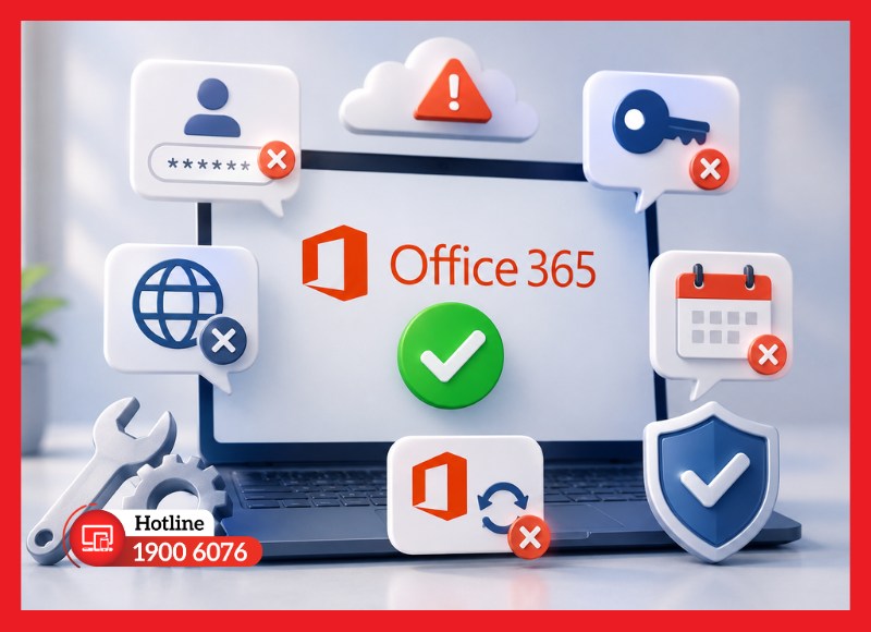 Những lỗi thường gặp khi active Office 365 bản quyền và cách xử lý
