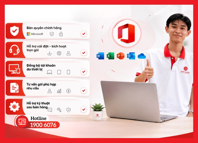 Ưu điểm khi mua bản quyền Microsoft Office 365 tại iCare Center