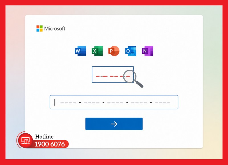 Nhập chính xác mã Product Key
