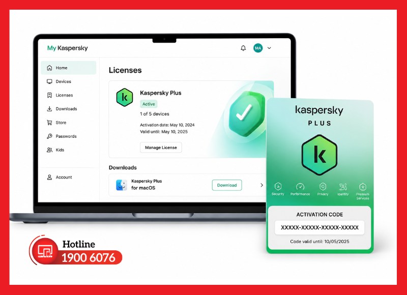 Chuẩn bị mã bản quyền và tài khoản My Kaspersky