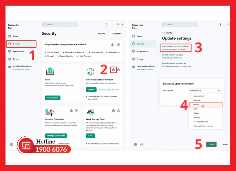 Cập nhật cơ sở dữ liệu bảo mật