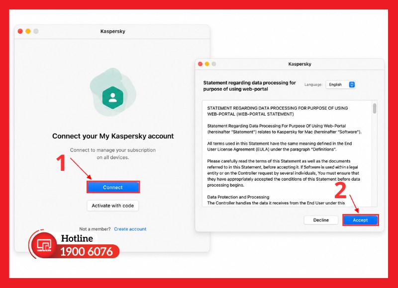 Kết nối với tài khoản My Kaspersky