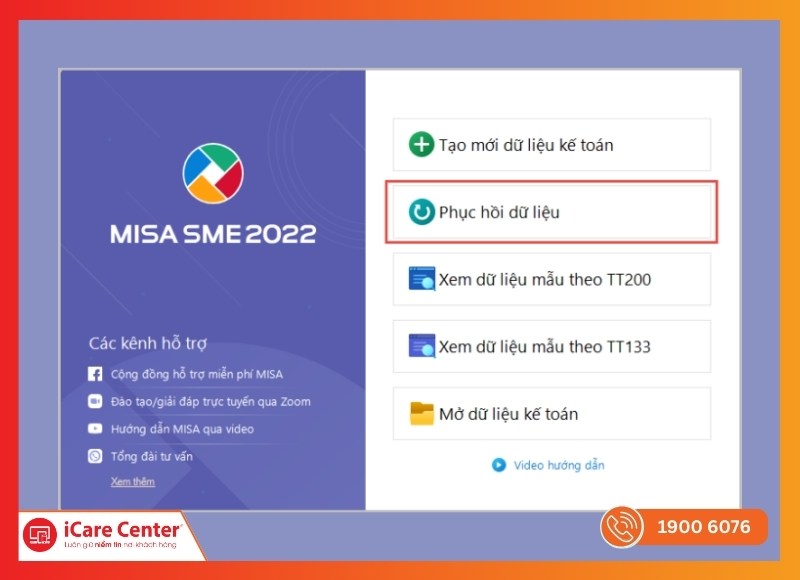 Cách lấy lại dữ liệu MISA khi cài lại Win-iCare Center #2