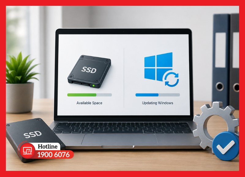 Chuẩn bị dung lượng ổ cứng và cập nhật hệ điều hành Windows