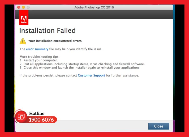Lỗi Installation Failed