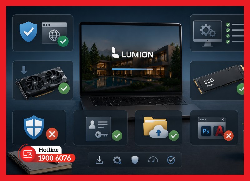 Lưu ý cần nắm khi tải và cài đặt Lumion