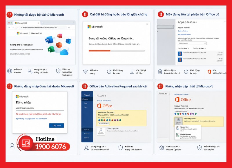 Những lỗi thường gặp khi cài đặt Office 365 bản quyền và cách xử lý