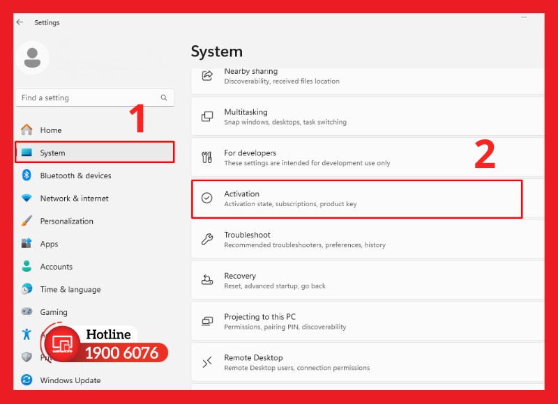 Kích hoạt bằng Product Key bản quyền