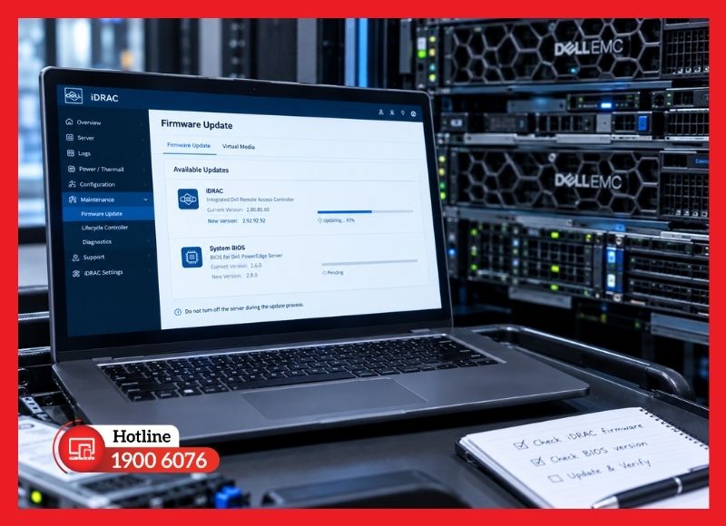 Cập nhật firmware iDRAC và BIOS cho server