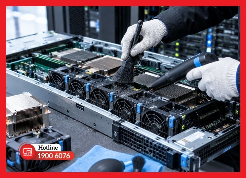 Vệ sinh quạt và hệ thống tản nhiệt server
