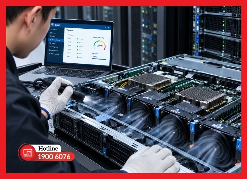 Kiểm tra phần cứng khi quạt server vẫn chạy hết công suất