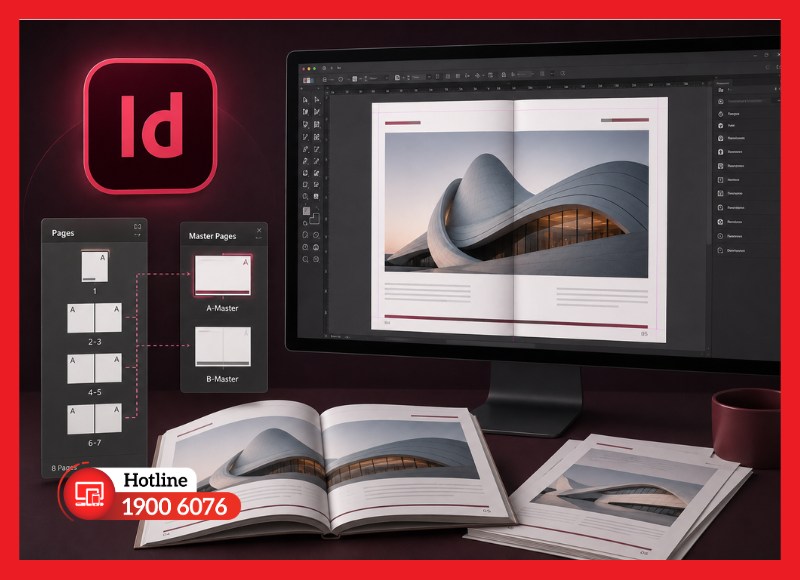 Công cụ dàn trang chuyên nghiệp với hệ thống Pages và Master Pages