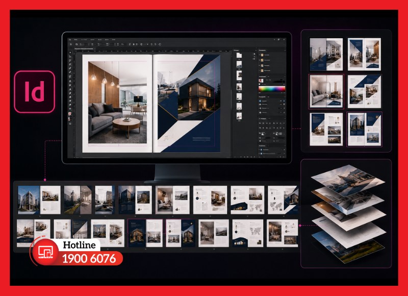 Adobe InDesign hỗ trợ làm việc với nhiều trang tài liệu phức tạp