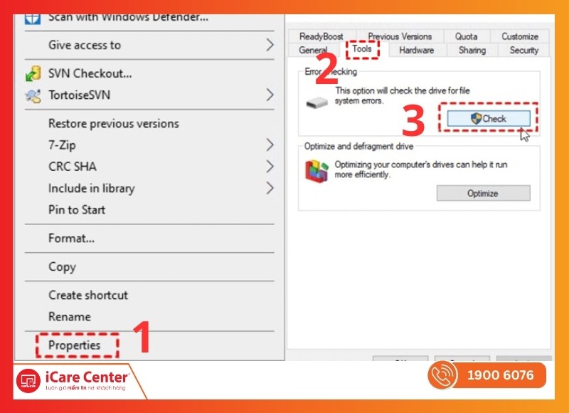 Chạy công cụ kiểm tra lỗi