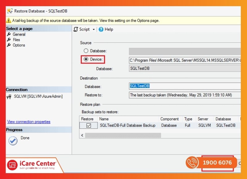 Khôi phục dữ liệu đã xóa trong SQL-iCare Center #4