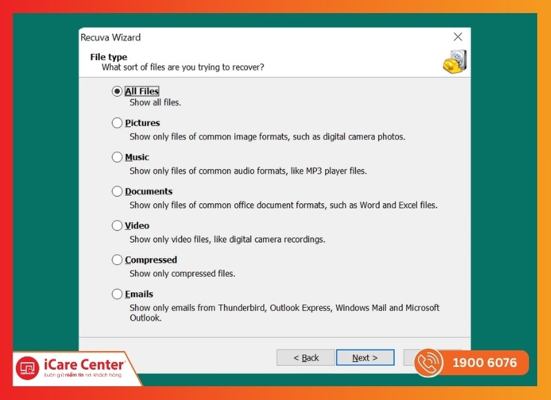 Cách khôi phục dữ liệu USB bị format bằng Recuva - Bước 2