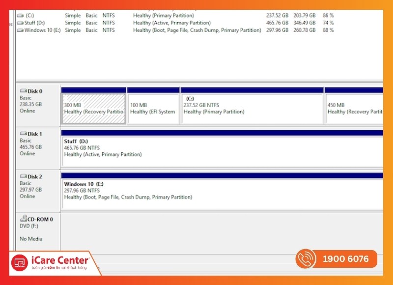Khôi phục phân vùng ổ cứng bị xóa-iCare Center #9