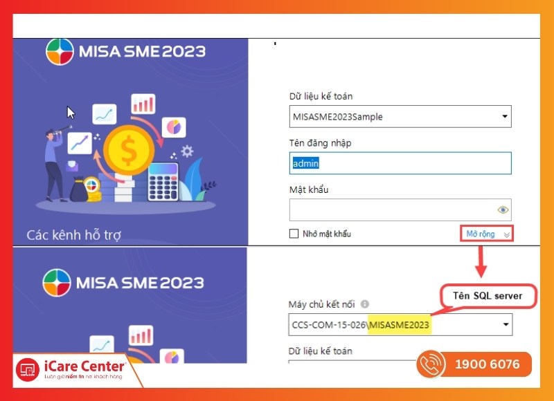 Không mở được dữ liệu kế toán trên MISA-iCare Center #2