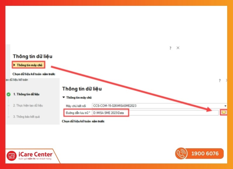 Không tạo được dữ liệu kế toán mới trên MISA-iCare Center #3