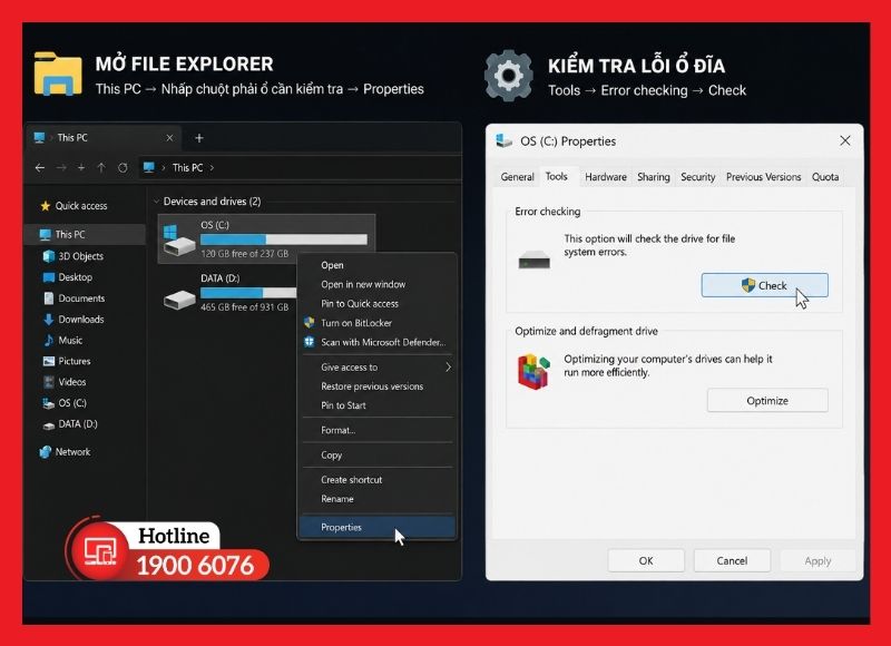 Kiểm tra ổ cứng HDD/SSD và tình trạng sức khỏe ổ đĩa