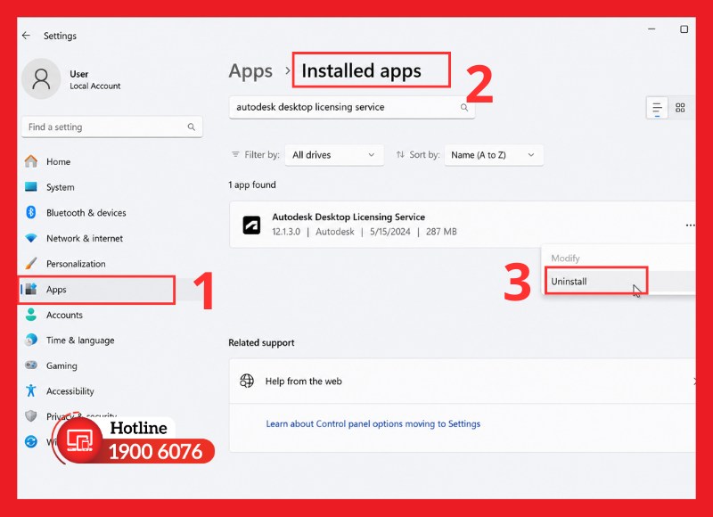 Gỡ và cài đặt lại Autodesk Desktop Licensing Service