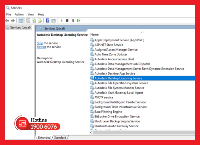 Khởi động lại dịch vụ Autodesk Desktop Licensing Service - 2