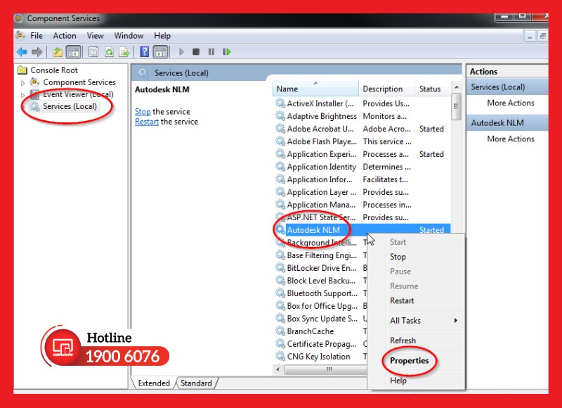 Khởi động lại dịch vụ Autodesk Desktop Licensing Service - 4