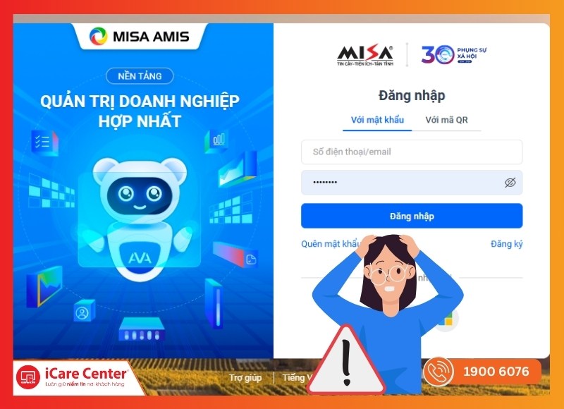 Lỗi không đăng nhập được MISA-iCare Center #1