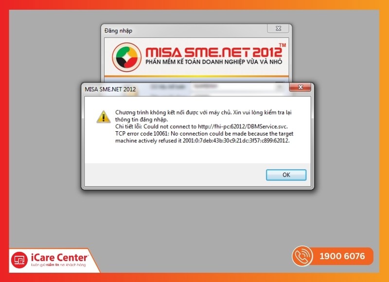 Lỗi không kết nối được với máy chủ SQL MISA-iCare Center #12