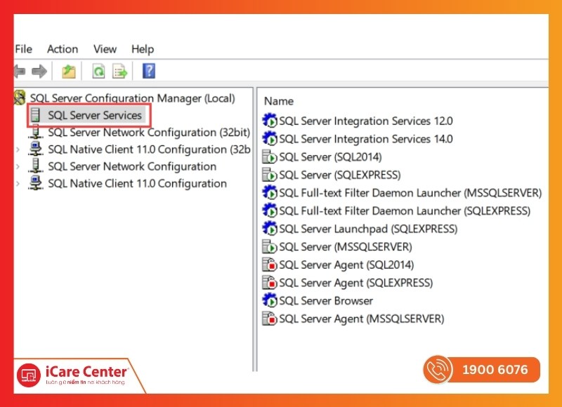 Lỗi không kết nối được với máy chủ SQL MISA-iCare Center #3