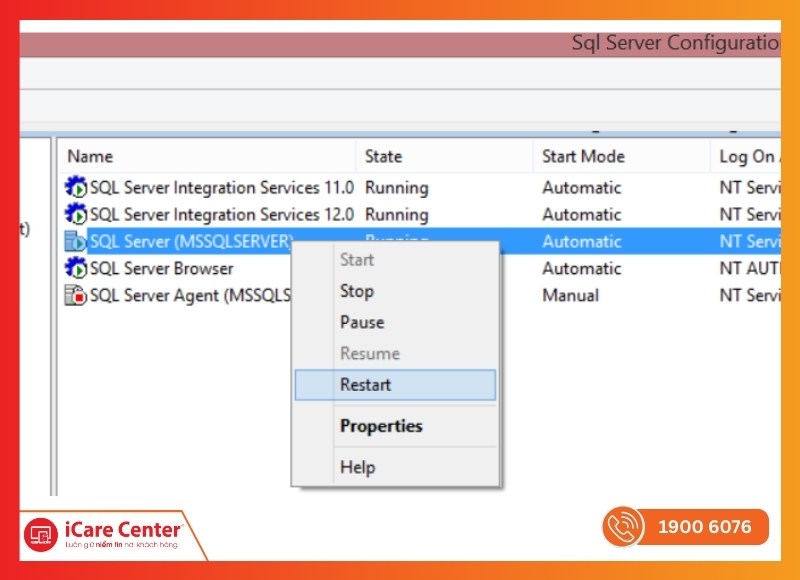 Lỗi không kết nối được với máy chủ SQL MISA-iCare Center #4
