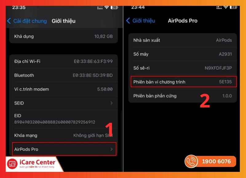 Cập nhật phiên bản firmware mới nhất cho AirPods bước 3