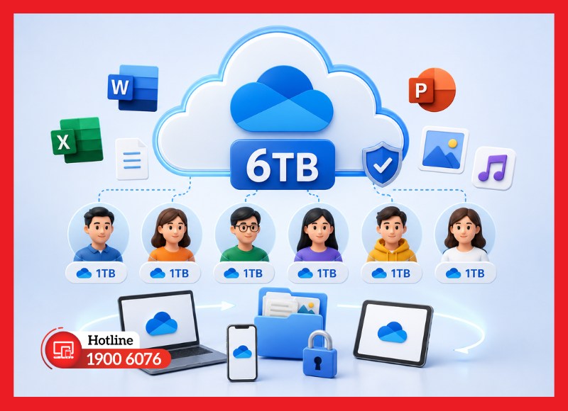 Lưu trữ đám mây OneDrive dung lượng lên đến 6TB