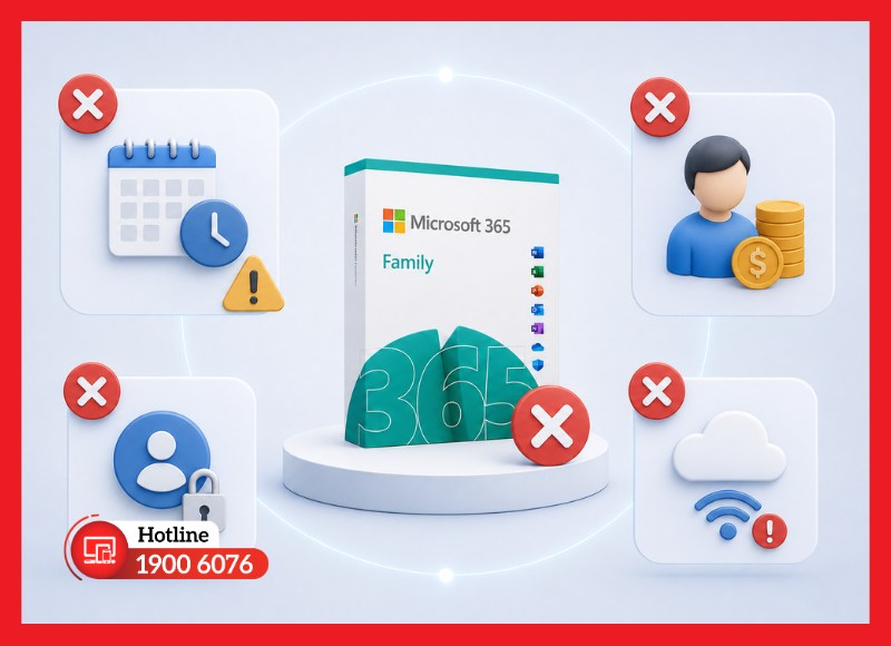 Nhược điểm Microsoft 365 Family 