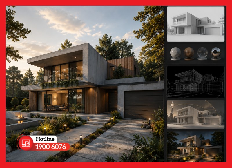V-Ray ứng dụng vào thiết kế kiến trúc